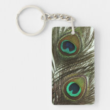 Påfågelfjäder Keychain Keds Skor
