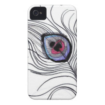 Påfågelfjäderfodral iPhone 4 Case-Mate Skydd