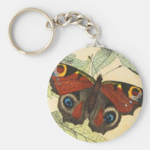 Påfågelfjäril Nyckel Ring