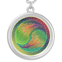 PåfågelYin Yang halsband