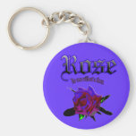 Påfyllningen rosa Keychain & bläck borstar Nyckel Ringar