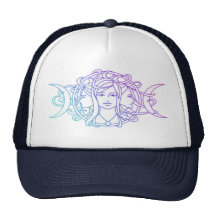 Pagan Wiccan Triple Moon Goddess Mesh Hats