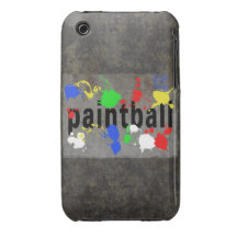 PaintballSplatter på betongväggen iPhone 3 Hud