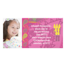 Paisley Birthdy fotoinbjudan Foto Kort