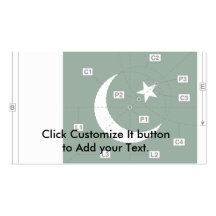 Pakistan konstruktion, Pakistan flagga Visitkort