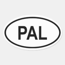 Palau "PAL ", Klistermärken