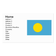 Palauisk flagga visitkort mallar