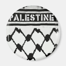 Palestina Keffiyah Kylskåpsnagnet