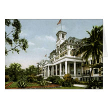 Palm Beach Florida kungligt Poinciana hotell Hälsningskort