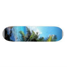 Palmträd och strand St Thomas VI Anpassningsbara Skateboard