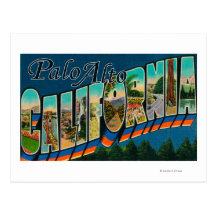 Palo Alto Kalifornien - stora brevplatser Vykort