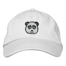 Panda broderade hattar