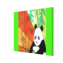 Panda Kanvasduk Med Gallerikvalitet