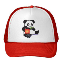 Panda med lyktan baseball hat