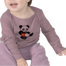 Panda med lyktan t shirts