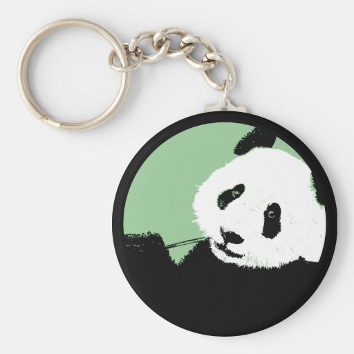 panda. seagreen cirkel nyckel ringar