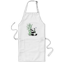 Panda som äter bambu förkläde