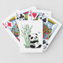 Panda som äter bambu spelkort