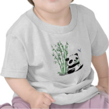 Panda som äter bambu t shirt