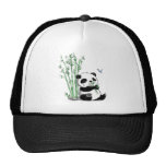 Panda som äter bambu trucker keps