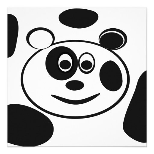 Pandabjörnbarns födelsedagsfest inbjudan