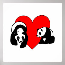 Pandabjörnkärlek Print