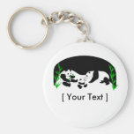 Pandafamilj Keychain Nyckel Ringar