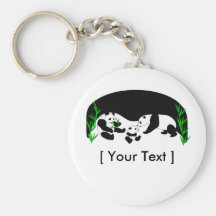 Pandafamilj Keychain Nyckel Ringar