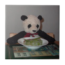 Pandafödelsedagen belägger med tegel keramiska plattor