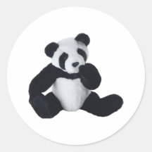 Pandaleksak Runda Klistermärken