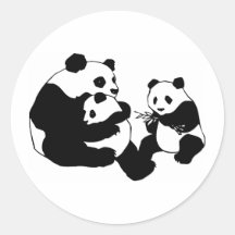 Pandas Runda Klistermärken