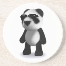 Pandasolglasögon för baby 3d underlägg för glas