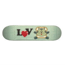 Panera den gröna skateboarden för katt