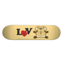 Panera den gula skateboarden för katt