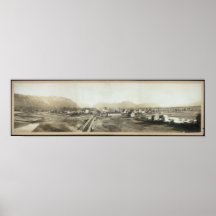 Panorama- 1902 beskådar Valdez, långt foto för AK- Affisch