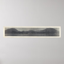 Panorama- 1912 beskådar Ketchikan, långt foto för  Print