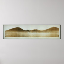 Panorama- 1915 beskådar Ketchikan, långt foto för  Affisch