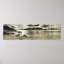 Panorama- 1915 beskådar, Wrangell, långt foto för  Affischer