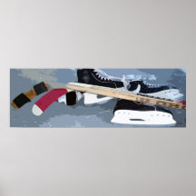 Panorama- affisch för hockey