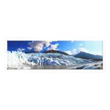 Panorama av den Matanuska glaciären, Alaska kanfas Sträckta Kanvas Tryck