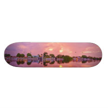 Panorama- beskåda av gryning i Puerto Encantado Skateboard Decks