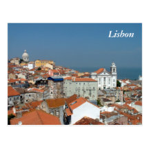 Panorama- beskåda av Lisbon Vykort