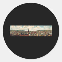Panorama- beskåda av Milwaukee Wisconsin Runda Klistermärken