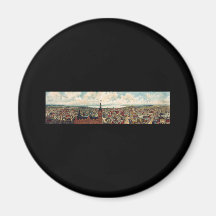 Panorama- beskåda av Milwaukee Wisconsin Magnet För Kylskåp