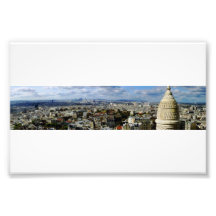 Panorama- beskåda av Paris från Montmartre Fotontryck