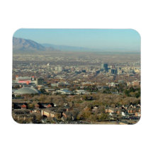 Panorama- beskåda av Salt Lake City Ninyl Magneter