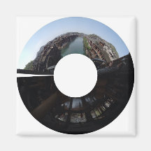 Panorama- Fenghuang cirkulär Kylskåpsnagnet