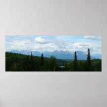 Panorama- tryck för alaskabo bergskedja affisch