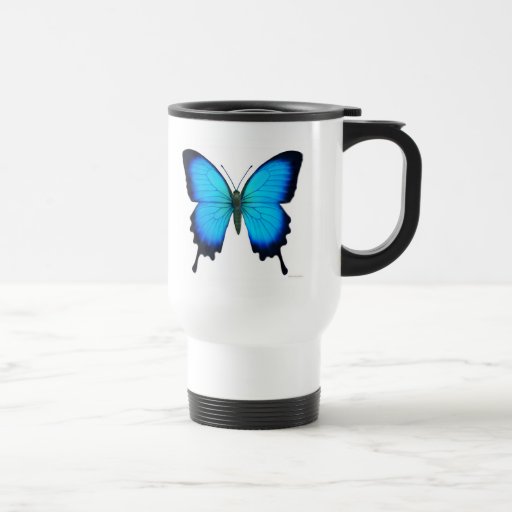 Papilio Ulysses fjärilstravel mug Kaffe Koppar