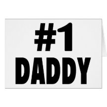 Pappa #1 (Blk) Hälsningskort
